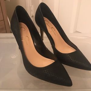 Jessica Simpson Textured Black Heels